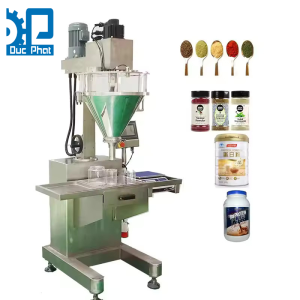 Máy đóng gói bột nghệ dạng lọ nắp nhựa