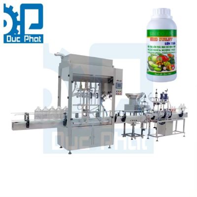 Máy đóng gói phân bón dạng nước đóng chai