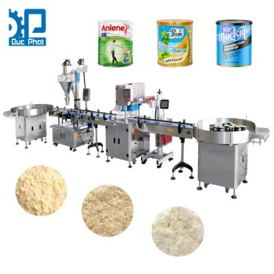 Máy đóng gói sữa bột dạng lon thiếc Máy đóng gói sữa bột dạng lon thiếc