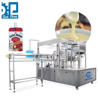 Máy đóng gói sữa chua dạng túi gắn nắp Máy đóng gói sữa chua dạng túi gắn nắp