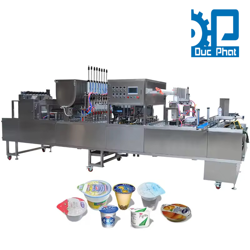 Máy đóng gói tương ớt dạng hộp đậy nắp nhựa Máy đóng gói tương ớt dạng hộp đậy nắp nhựa
